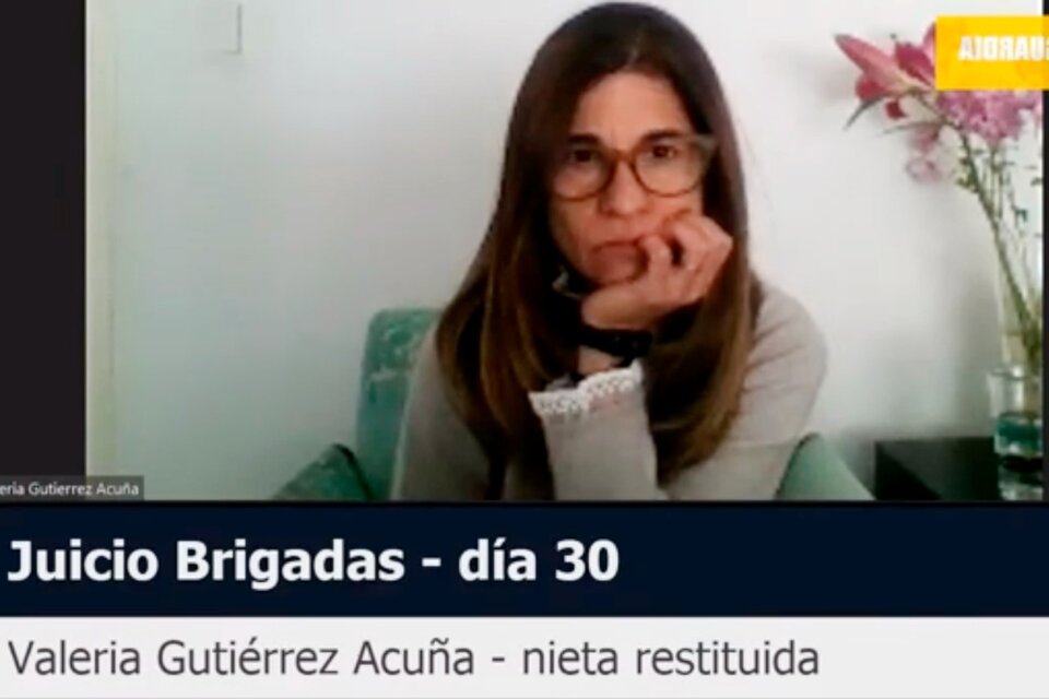Valeria Gutiérrez Acuña declaró en el juicio de las Brigadas por pedido de Abuelas de Plaza de Mayo.