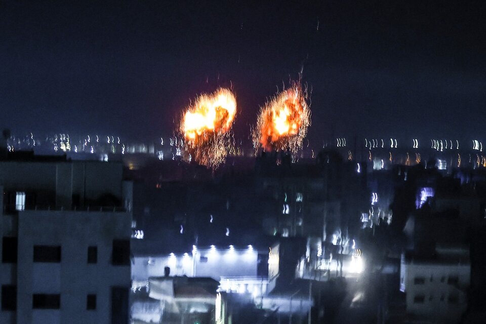 El ataque aéreo de Israel en Gaza. (Fuente: AFP)