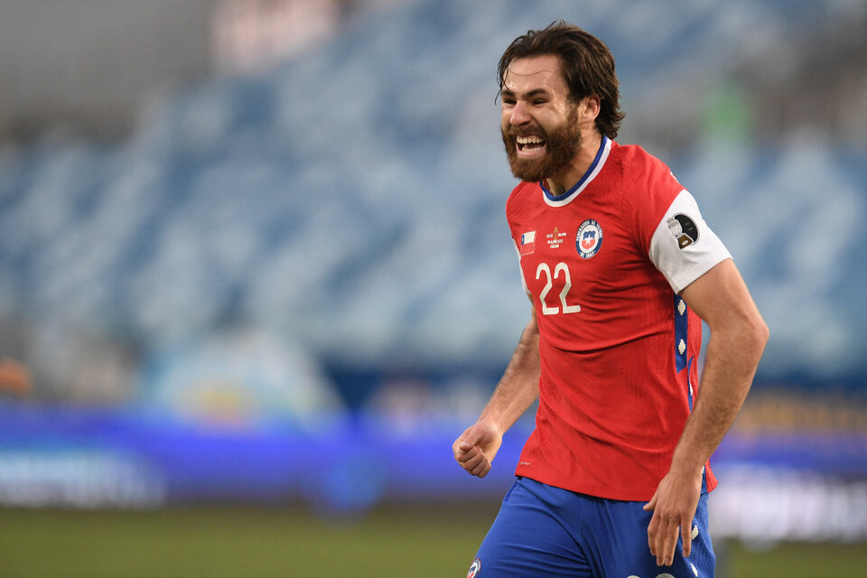 Chile cantó "victory" con un gol del inglés Brereton en la Copa América 2021 (Fuente: AFP)