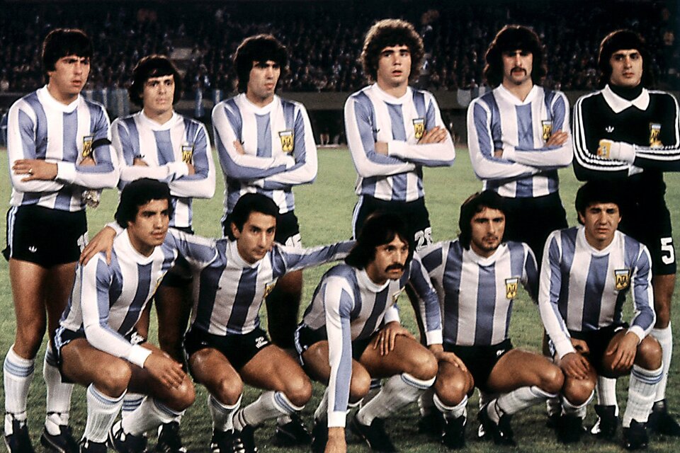 La formación argentina en el Mundial de 1978 (Fuente: Télam)