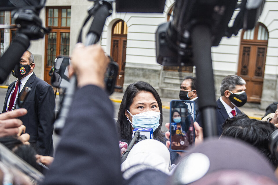Keiko Fujimori, benficiaria de las ocuras maniobras de Montesinos. (Fuente: AFP)