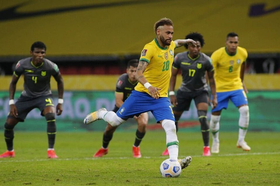 En las Eliminatorias del pasado 4 de junio, Brasil venció 2-0 a Ecuador (Fuente: AFP)