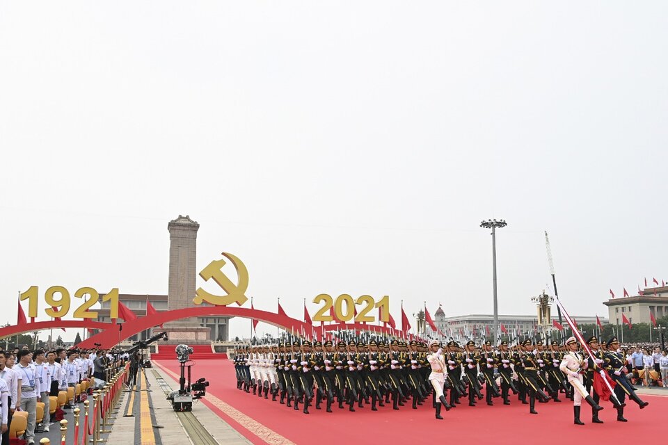 El desfile por el centenario del Partido Comunista chino (Fuente: Xinhua)