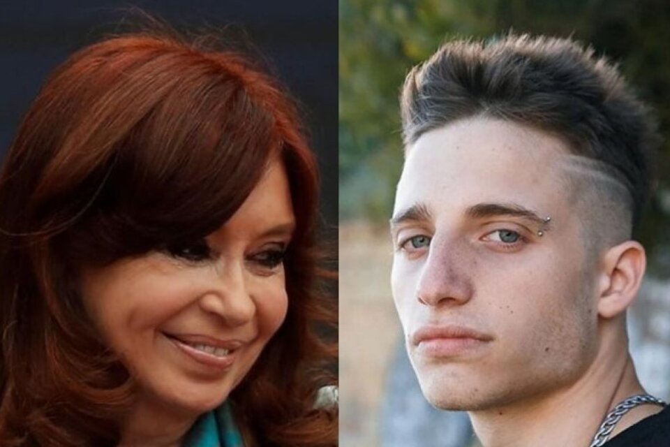 El guiño de Cristina Kirchner a Wos, Trueno y L-Gante y el voto joven. (Fuente: Leandro Teysseire)