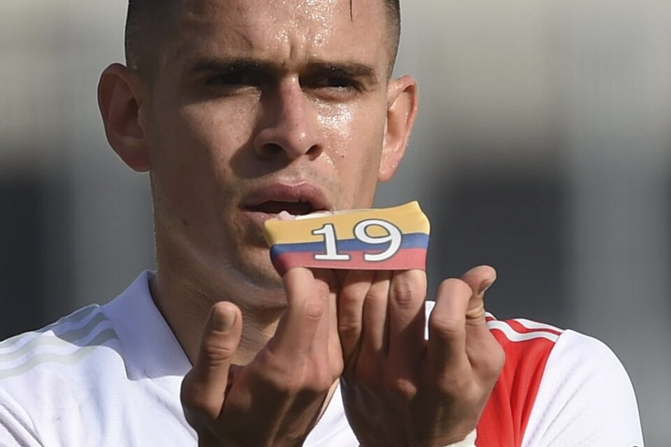 Rafael Borré es el máximo goleador del ciclo Gallardo (Fuente: NA)