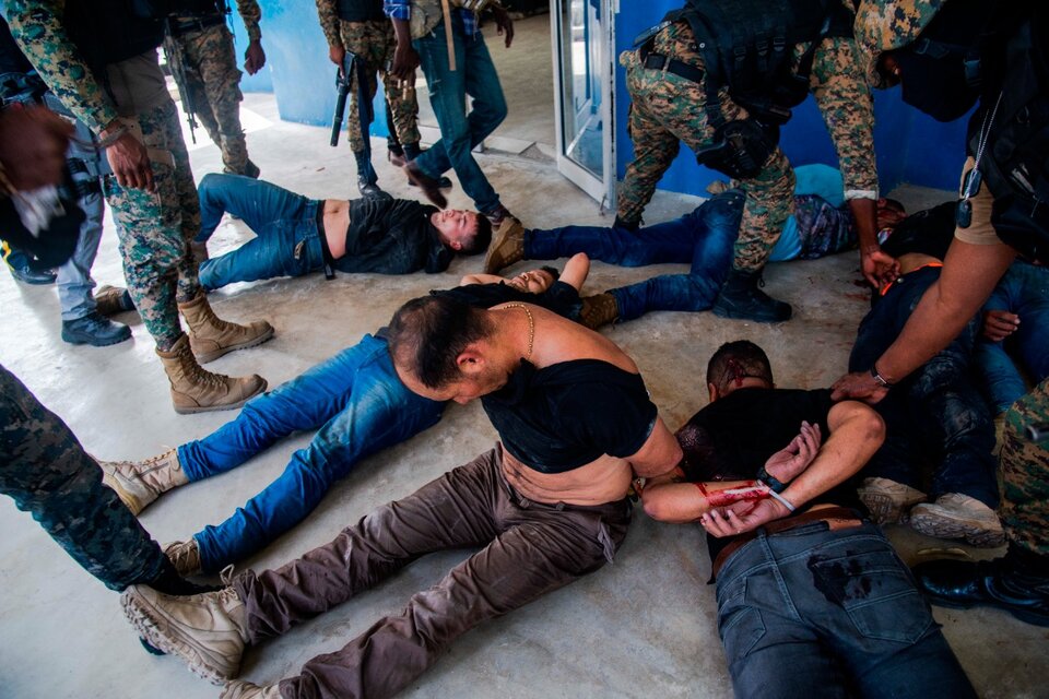 Seis de los sospechosos capturados esta semana en Haití.  (Fuente: EFE)