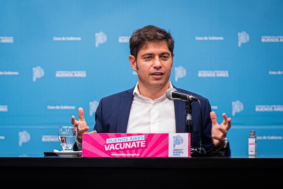 Kicillof destacó que desde comienzo de julio hubo 2,4 millones aplicaciones de vacunas en la provincia. (Fuente: NA)