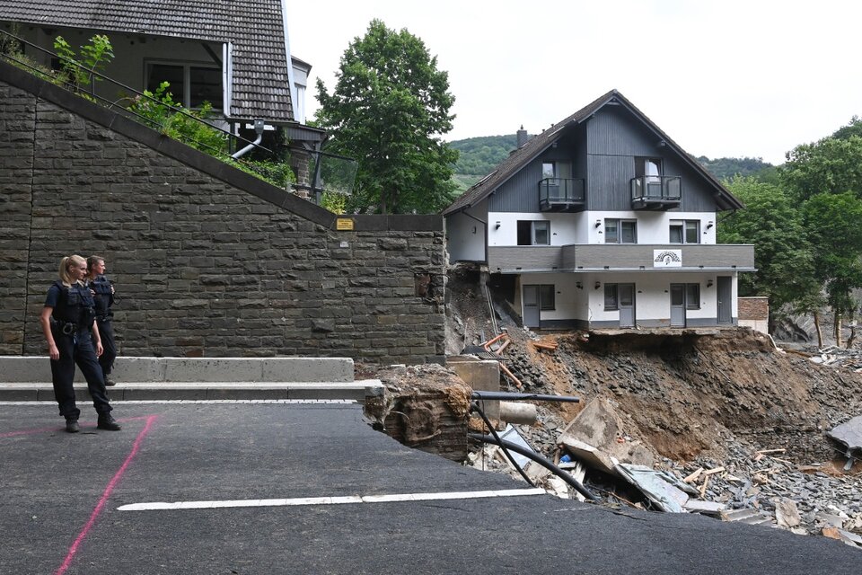 La inundaciones produjeron cuantiosos daños y muertes en Alemania y cuestionan el sistema de alertas. (Fuente: AFP)