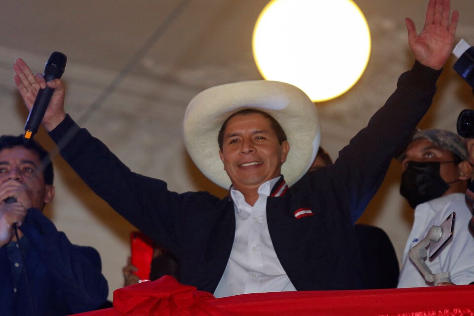 Pedro Castillo, presidente electo de Perú. (Fuente: AFP)