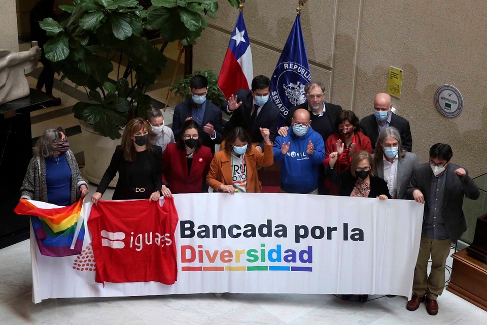 Militantes diverses celebran la media sanción. (Fuente: AFP)