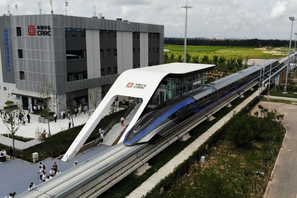 El nuevo tren maglev desarrollado por China circulará a más de 600 kilómetros por hora. (Fuente: Xinhua)
