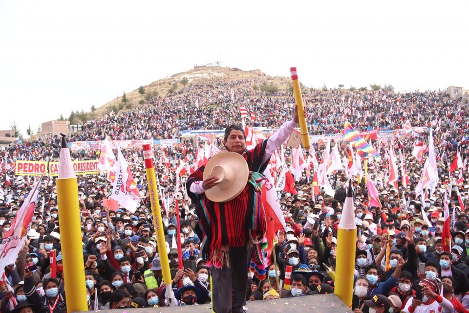 Pedro Castillo en un acto en Juliaca. (Fuente: Santiago Andrade)