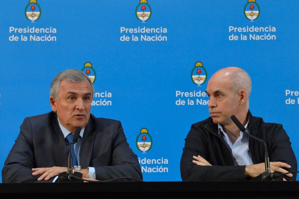 El gobernador de Jujuy, Gerardo Morales junto a Horacio Rodríguez Larreta.