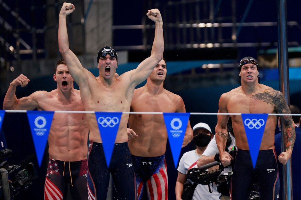 El equipo estadounidense de natación (Fuente: AFP)