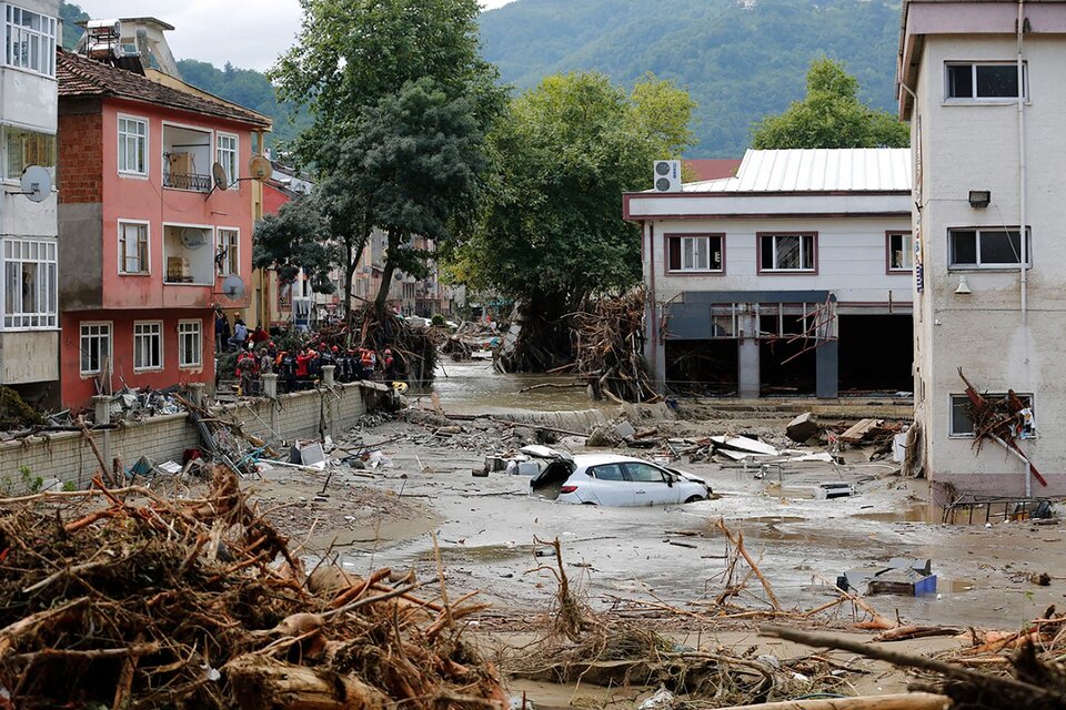 Turquía viene sufriendo incendios, ahora también inundaciones. (Fuente: AFP)