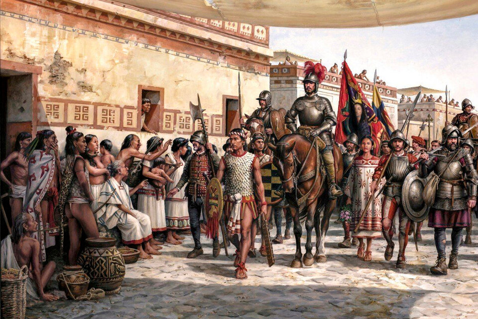 Cortés entra a Tenochtitlán, el 13 de agosto de 1521.  (Fuente: Twitter VOX)