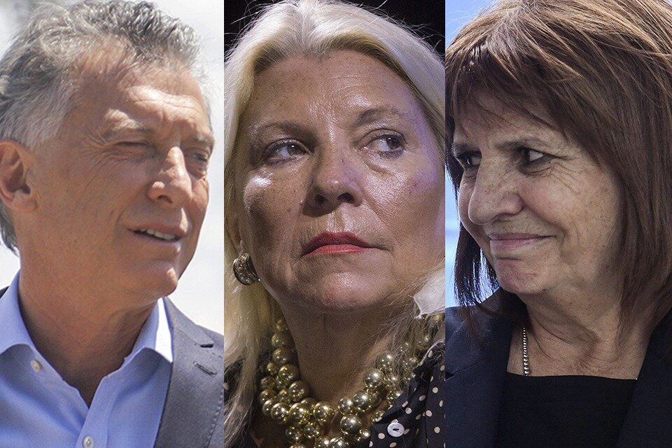 Mauricio Macri, Elisa Carrió y Patricia Bullrich
