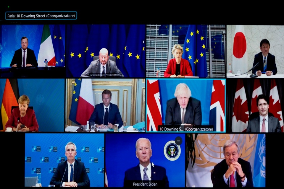 Loslíderes del G7 abordan la crisis de Afganstán en una reunión virtual.  (Fuente: EFE)