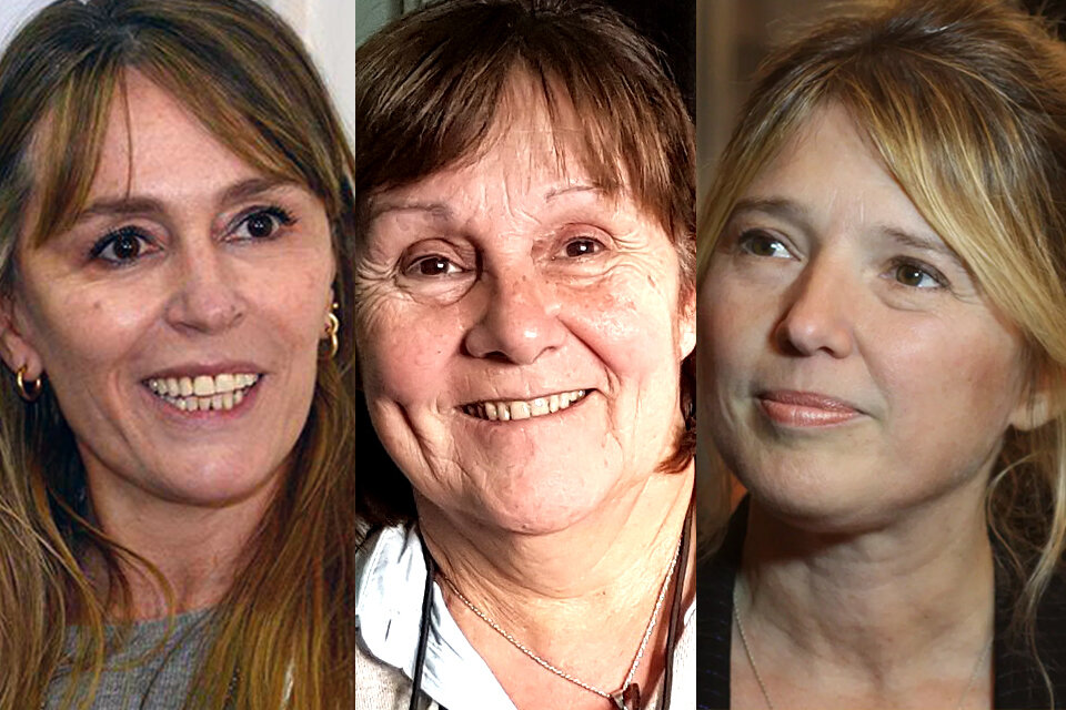 Las legisladoras del FdT, Juliana Di Tullio, Mabel Caparrós y Cristina Álvarez Rodríguez.