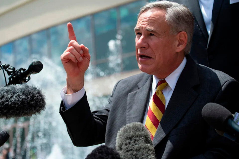 El republicano Greg Abbott, gobernador de Texas e impulsor de la ley prohibicionista. (Fuente: AFP)