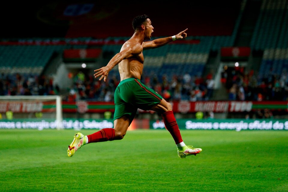 Cristiano Ronaldo en un momento de locura total (Fuente: EFE)