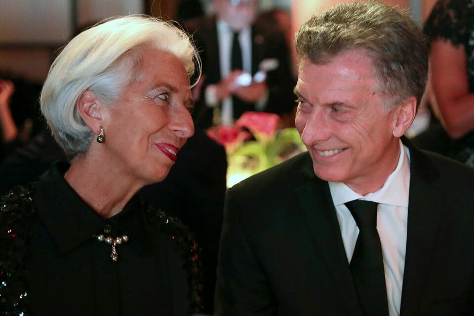 Macri y la extitular del Fondo Monetario Internacional, Christine Lagarde. (Fuente: NA)