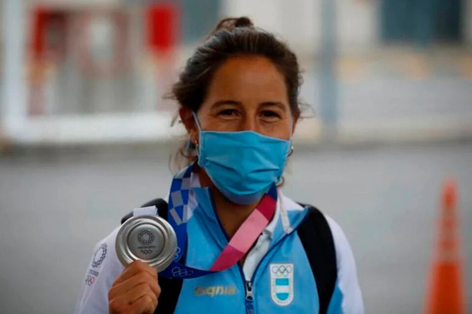 Sofía Maccari, con su medalla de plata de Tokio 2020