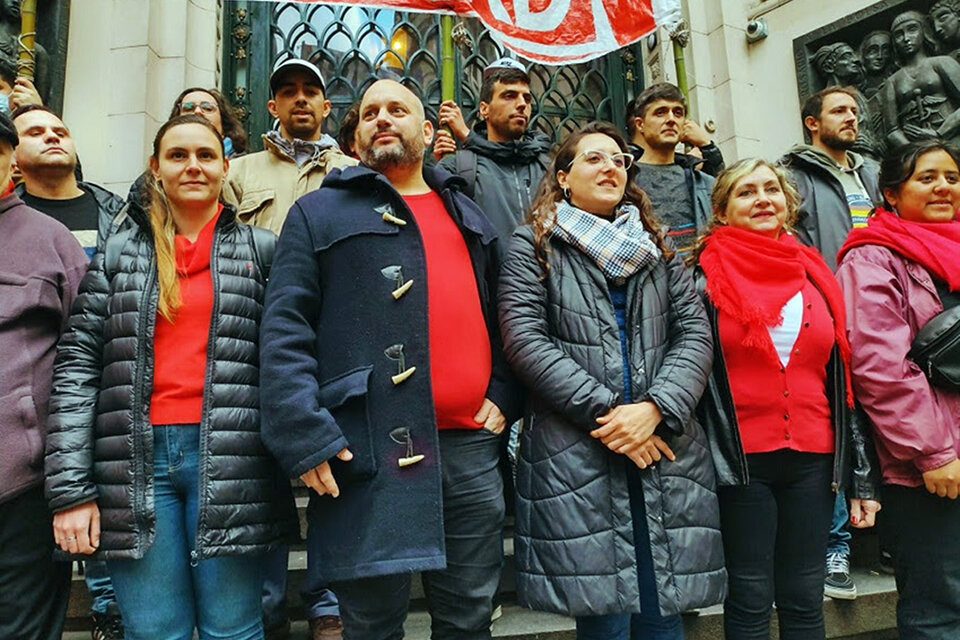 Los candidatos de la izquierda en el acto de ayer en Rosario.