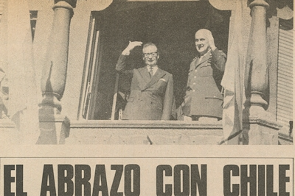 Allende en el encuentro con Lanusse en Salta, en 1971. 