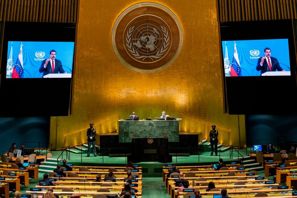 Maduro envió un dicurso grabado a la Asamblea de la ONU. (Fuente: EFE)