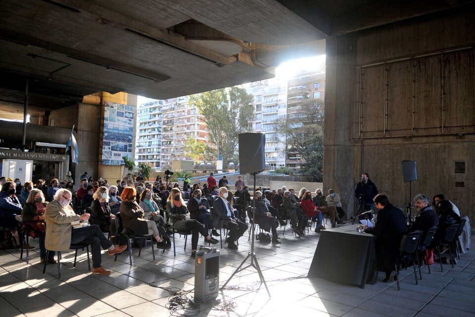 La presentación se dio en la BN, institución que fue brillantemente dirigida por Horacio González.  (Fuente: Sandra Cartasso)