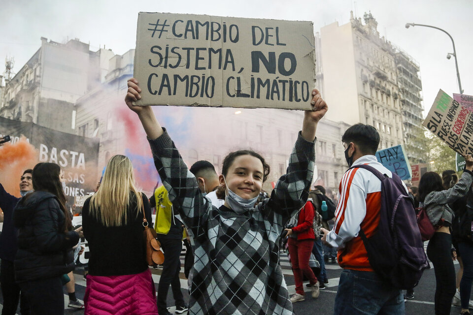 Contra el Cambio Climático: cómo fue la marcha a Plaza de Mayo en el marco de la Huelga Mundial (Fuente: Leandro Teysseire)