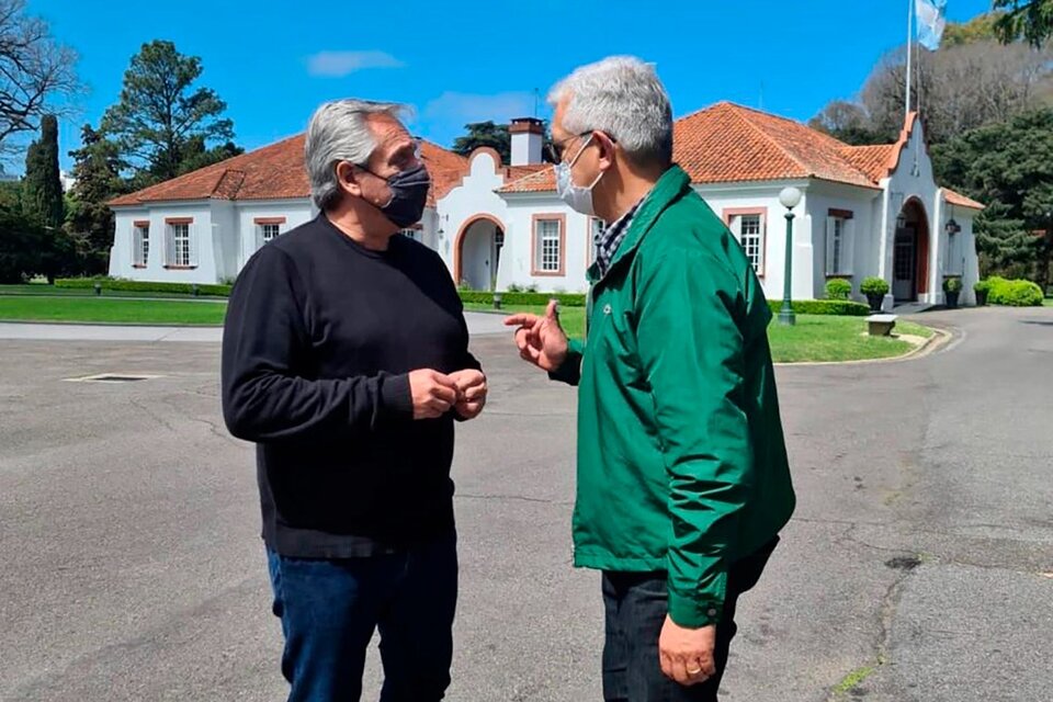Domínguez visitó a Alberto Fernández en Olivos (Fuente: NA)