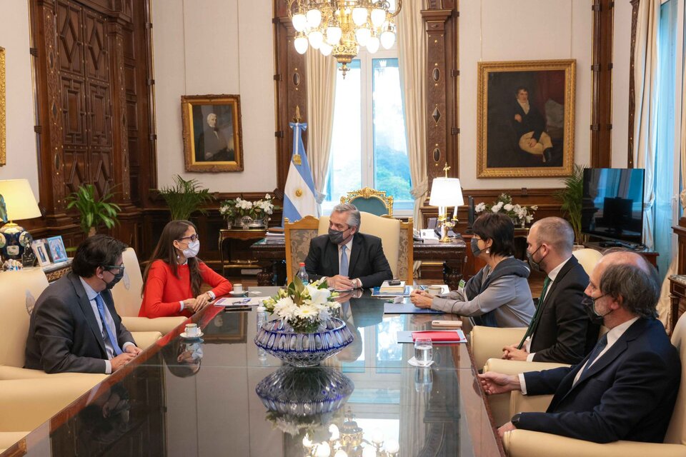 El presidente Alberto Fernández comandó una reunión previa al anuncio (Fuente: Presidencia)