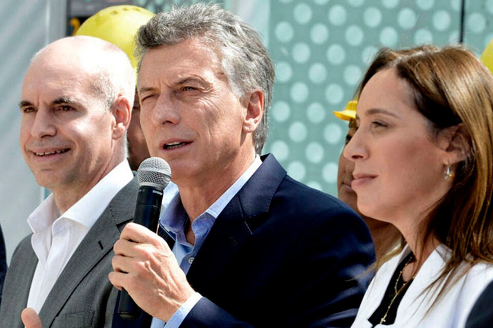 Jefe de Gobierno Horacio Rodríguez Larreta, ex presidente Mauricio Macri y ex gobernadora María Eugenia Vidal. (Fuente: Télam)