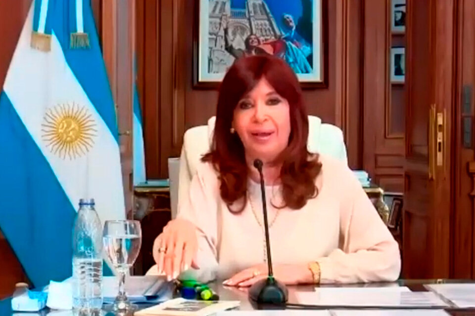 Cristina Fernández de Kirchner, cuando era presidenta de la Nación. 
