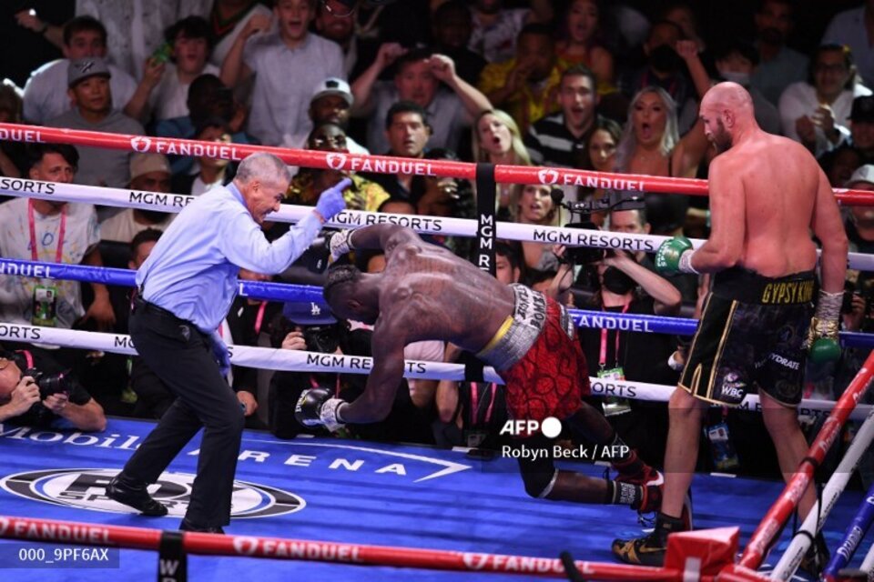 Tyson Fury derrotó por nocaut técnico al estadounidense Deontay Wilder (Fuente: AFP)