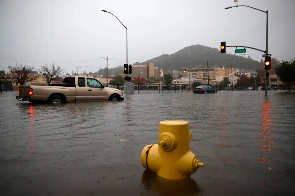 Un temporal golpea a California con lluvias históricas (Fuente: AFP)