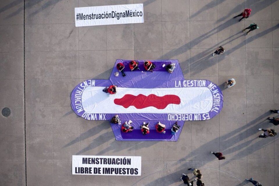 El movimiento mexicano Menstruación Digna hizo un llamado para quitar el IVA de los productos menstruales (Fuente: Twitter)