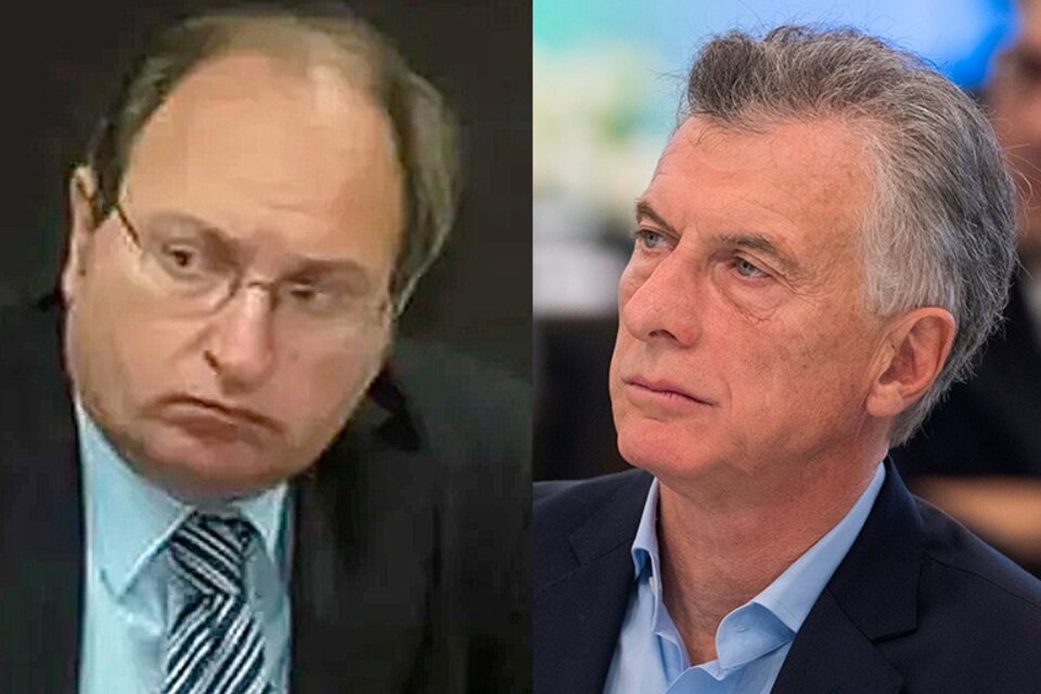 El juez Martín Bava y el expresidente Mauricio Macri.