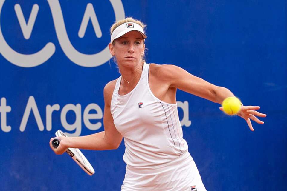 Victoria Bosio, no pudo con la georgiana Ekaterine Gorgodze. (Fuente: Prensa WTA de Buenos Aires)