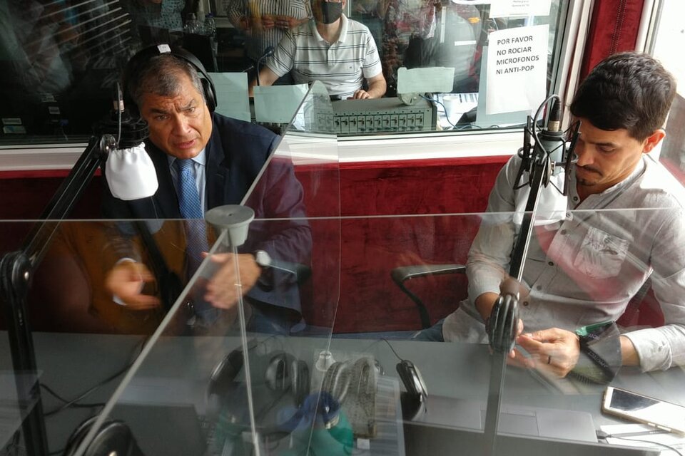 Correa denunció que Ecuador “hace cinco años está fuera del Estado de derecho”. (Fuente: Adrián Pérez)