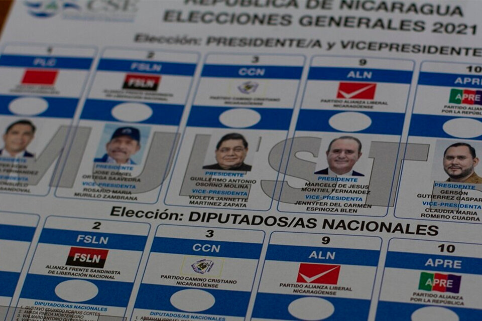En las elecciones en Nicaragua cinco candidatos a presidente compiten contra Daniel Ortega. (Fuente: AFP)