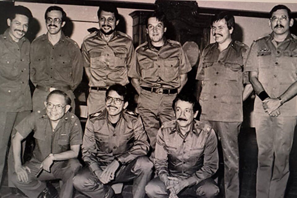 Los nueve comandantes de la Revolución Sandinista.