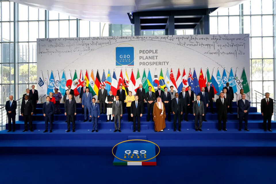 La última cumbre de los líderes de países del G-20 fue en Roma, Italia. (Fuente: AFP)