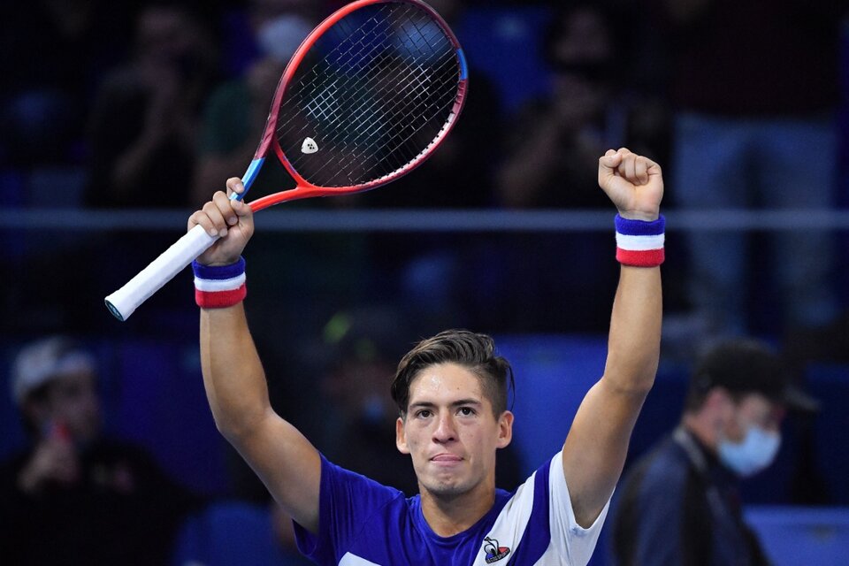 Sebastián Báez, ubicado en el puesto 111 del ranking ATP. (Fuente: AFP)