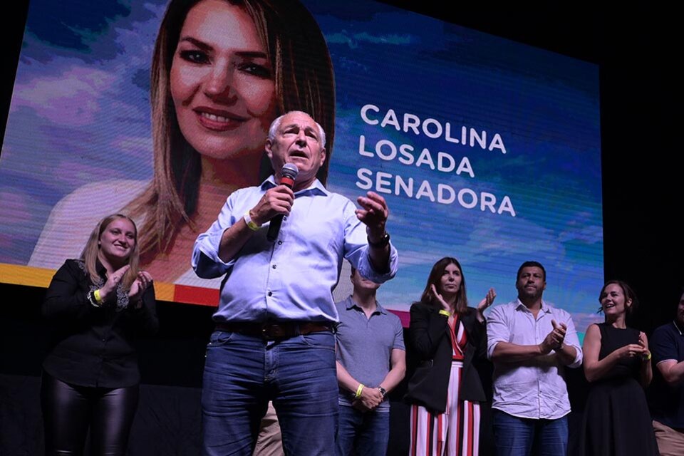 Mario Barletta, primer candidato de JxC eufórico con el resultado.  (Fuente: Sebastián Granata)