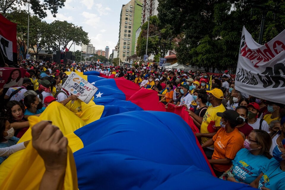 Cierre de campaña del oficialista PSUV enla capital venezolana. (Fuente: EFE)