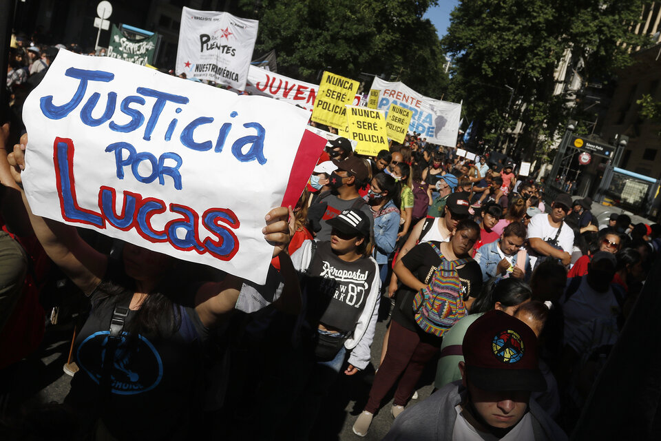 La Marcha de la gorra reclamó justicia por Lucas González (Fuente: Leandro Teysseire)
