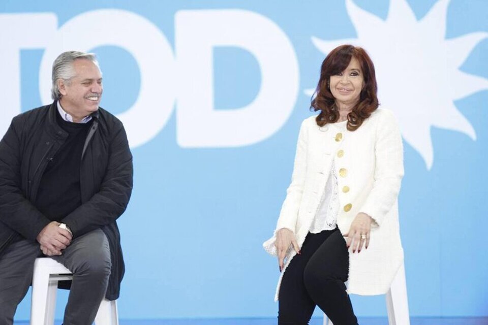 Alberto Fernández y Cristina Kirchner, las dos cabezas del Frente de Todos.